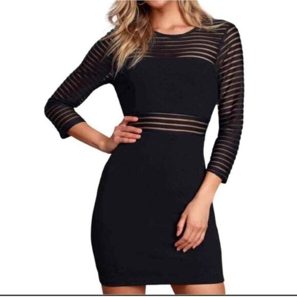 NWT Lulus Perfect Mesh Bodycon Dress. Mobwife,  Whimsigoth,  Bodycon - Picture 1 of 12